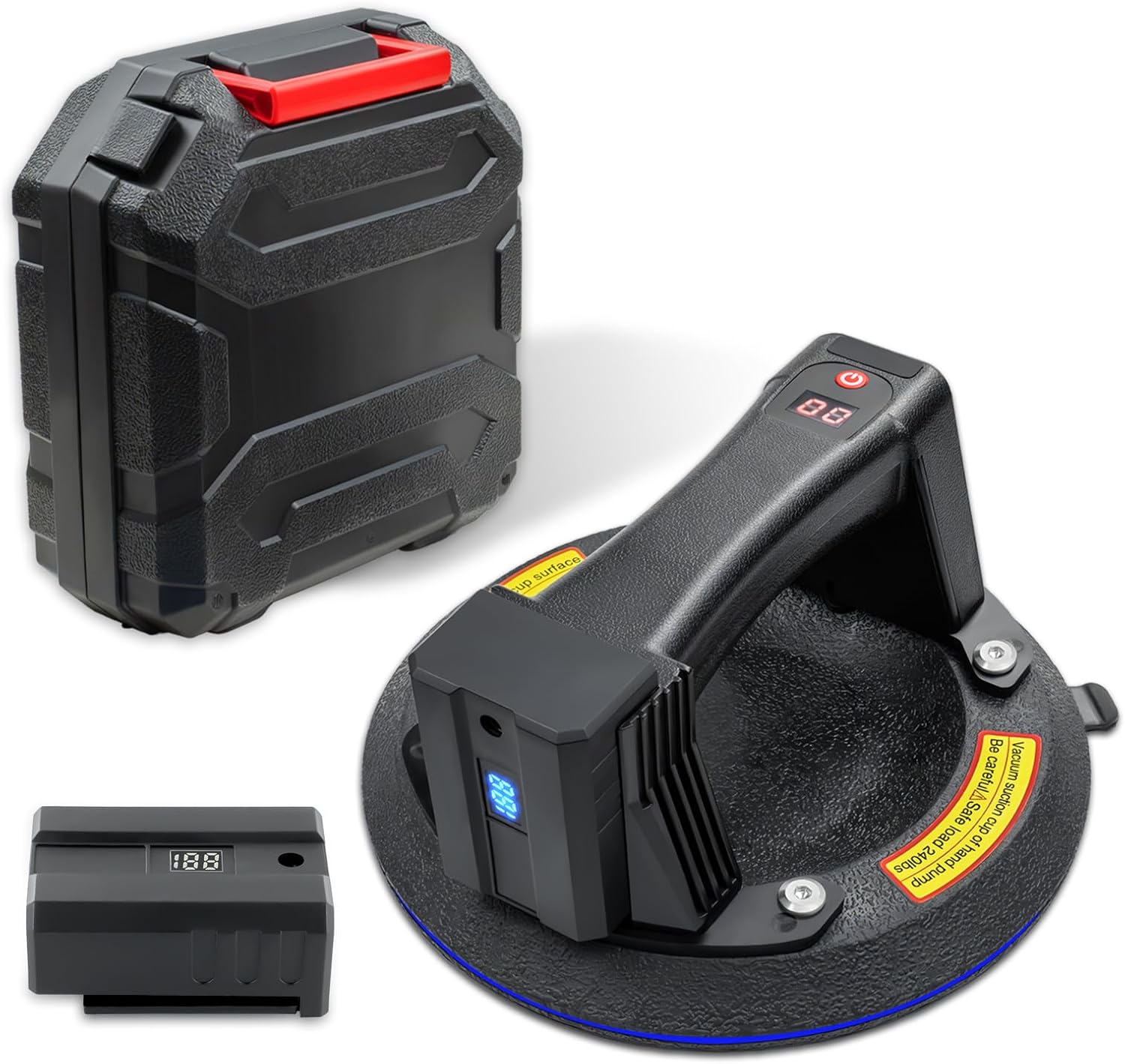 JUYLTOOL Battery Suction Lifter Glass Gripster with 2 x Batteries
