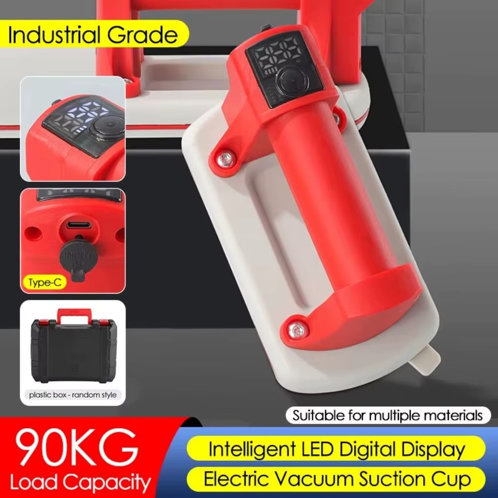 Powerful Air Pump Holder Electric Suction Cup Digital Display Intelligent Vacuum Grabber Gripster for Tile High-Power 4000 mAh Battery