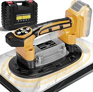 Tile Vibration Tool 250mm Suction Cup Max 551lbs/250kg, Handheld Tile Installation Leveling Machine for Dewalt 20V Battery, Tiling Vibrator for