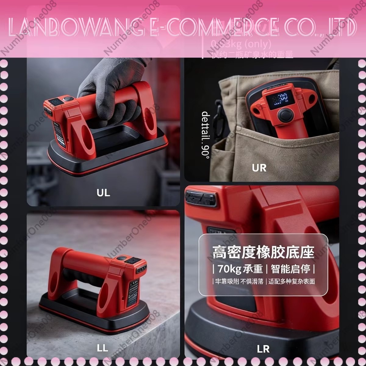New Rubi Mini Electric Suction Cup, Portable Tile Glass Gripster Lifter 70kg High Capacity Rechargeable listing photo 4