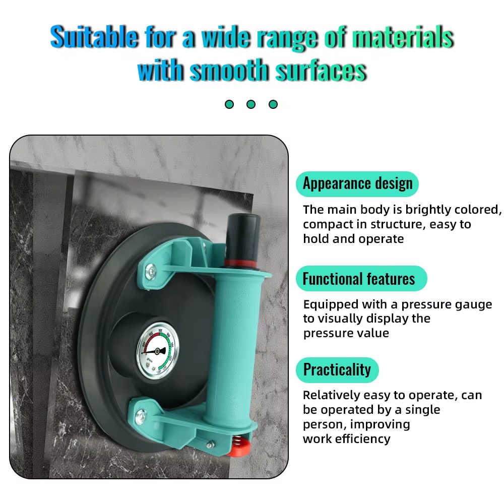 8 Inch 250 Kg Carrying Capacity Heavy Duty Manual Lifting Vacuum Suction Cup Gripster for Granite Tile Glass listing photo 3