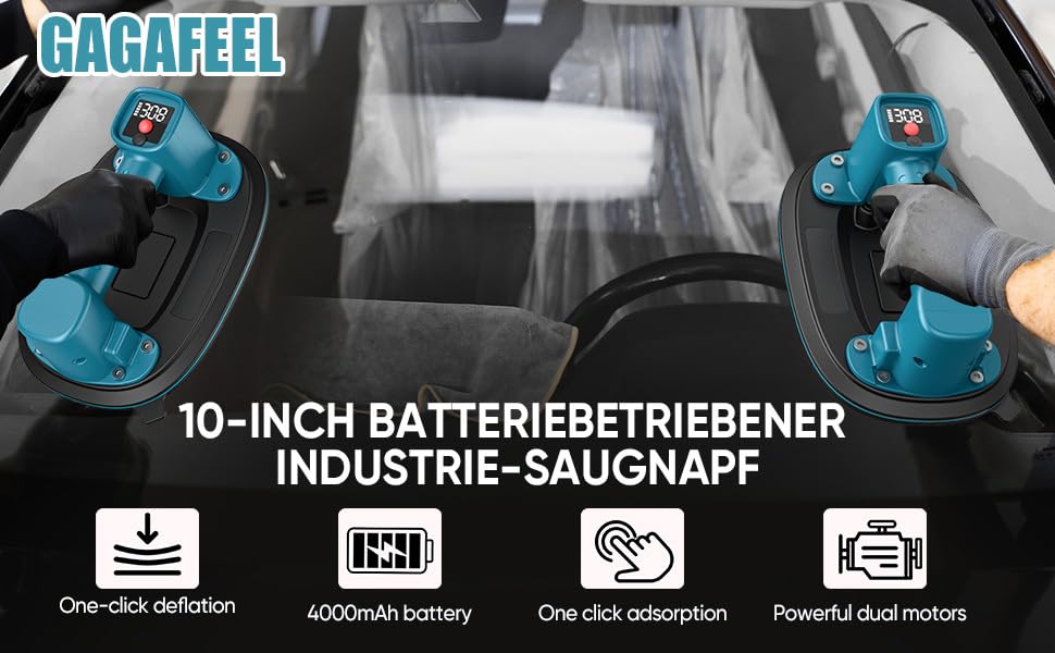Battery Suction Lifter, 300 kg Load Capacity, Electric Vacuum Gripster Lifter with LCD Display & 4000 mAh Battery listing photo 2