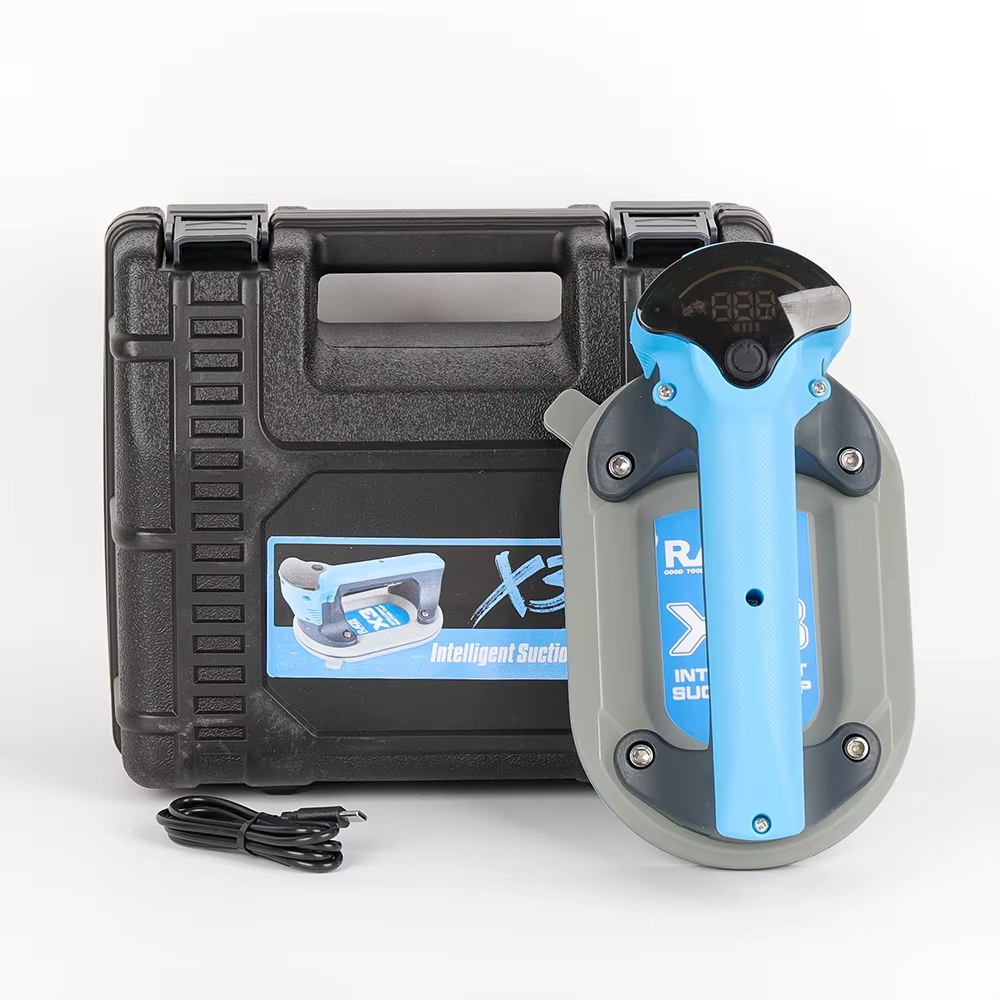 Raizi Electric Vacuum Suction Cup Gripster for Tile Ceramic Glass Heavy Slab Moving Tools Portable Lifter for Matte and Smooth Surface