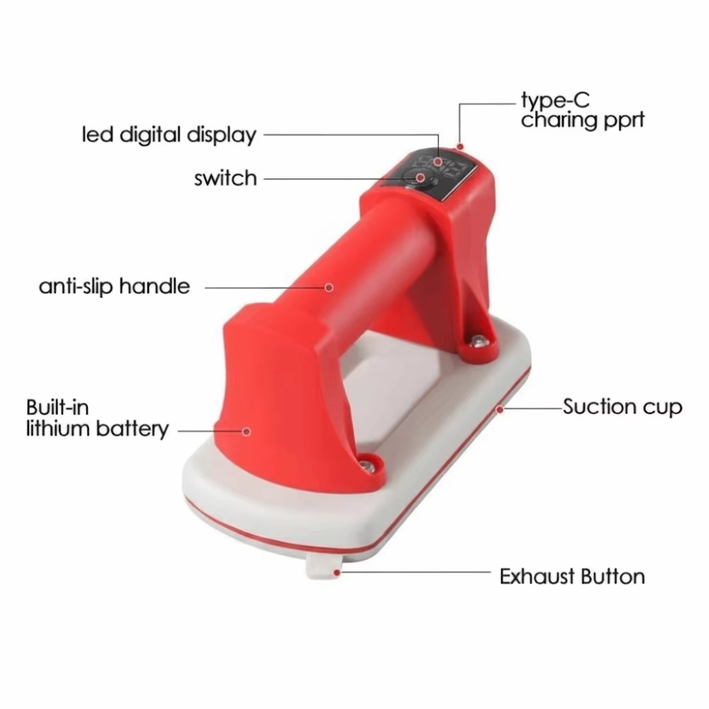 Powerful Air Pump Holder Electric Suction Cup Digital Display Intelligent Vacuum Grabber Gripster for Tile 4000 mAh Battery High-Power listing photo 2