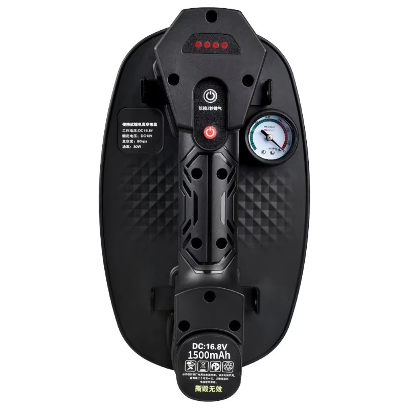Load Electric Vacuum Suction Cup With Pressure Gauge Air Pump Glass Tile Gripster Lifter Powerful Suckers With Battery