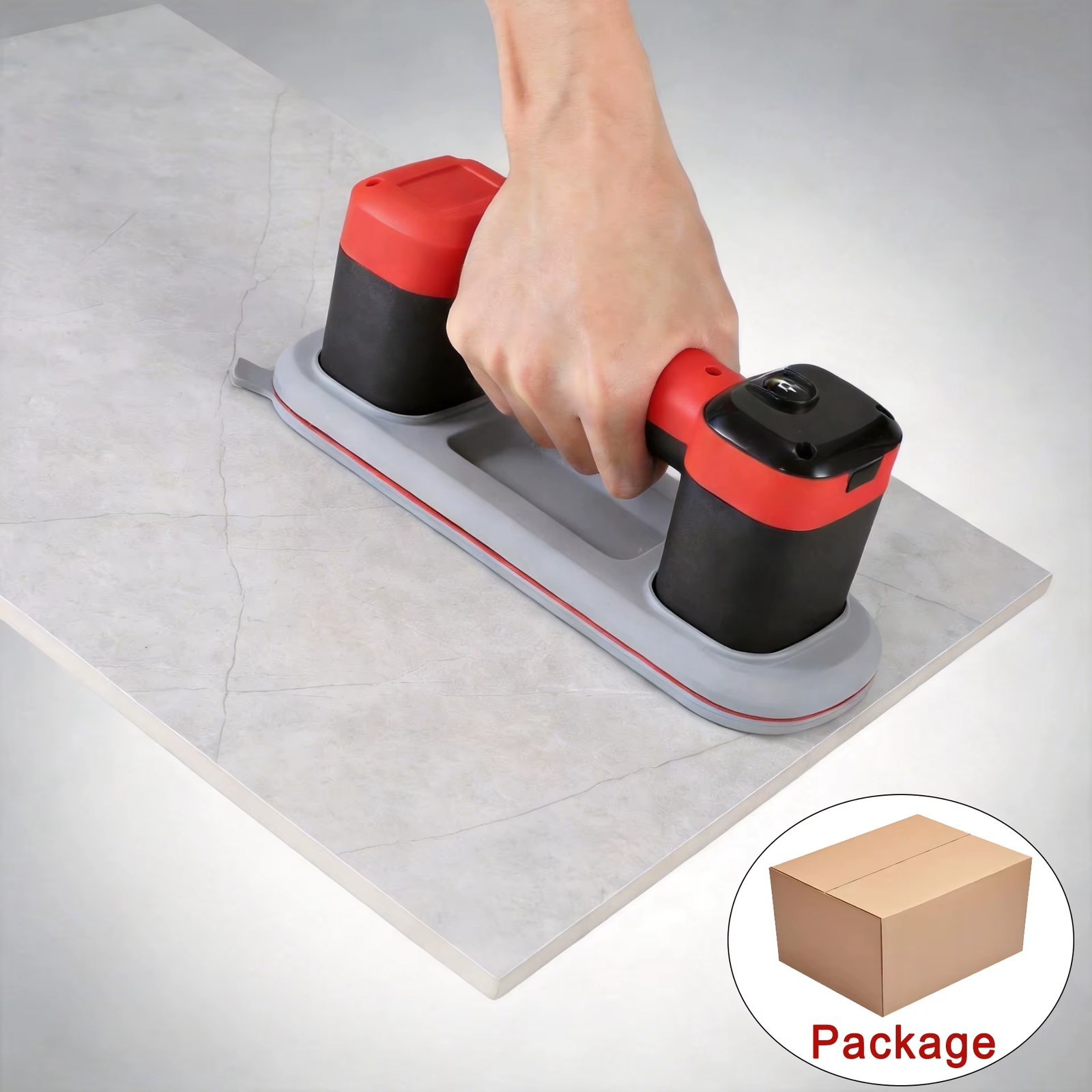 200KG Bearing Electric Vacuum Suction Cup Gripster for Narrow Panel Tiles Glass Heavy-Duty Power Vacuum Lifter Suction Cup USB Charging