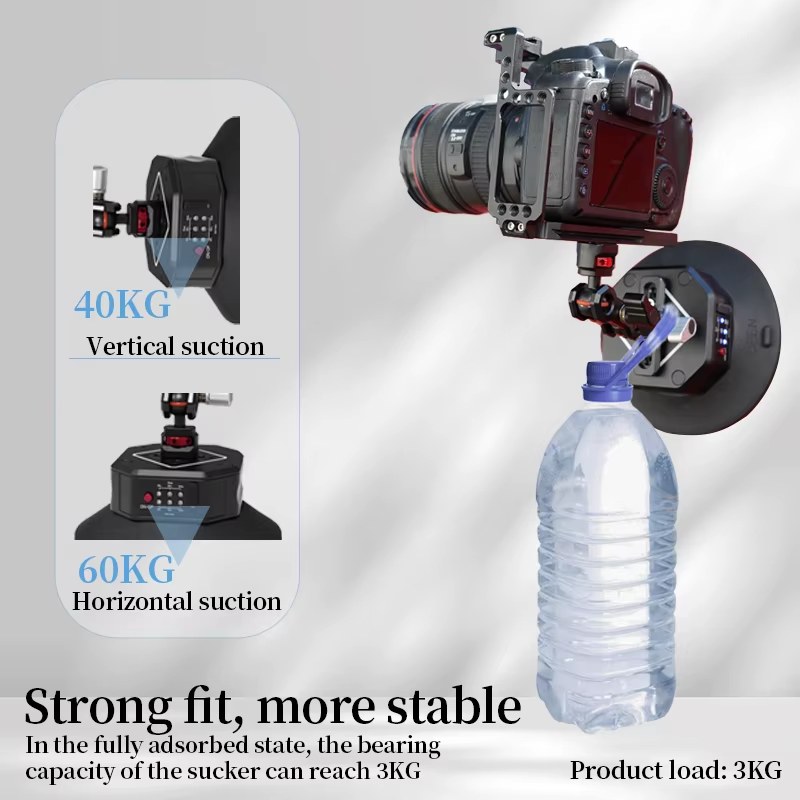 Manual Car Camera Suction Cup Aluminum Alloy Base Suction Cup Glass Sucker Vacuum Pump Suction Cup Gripster,Electric Automatic Sucker listing photo 4