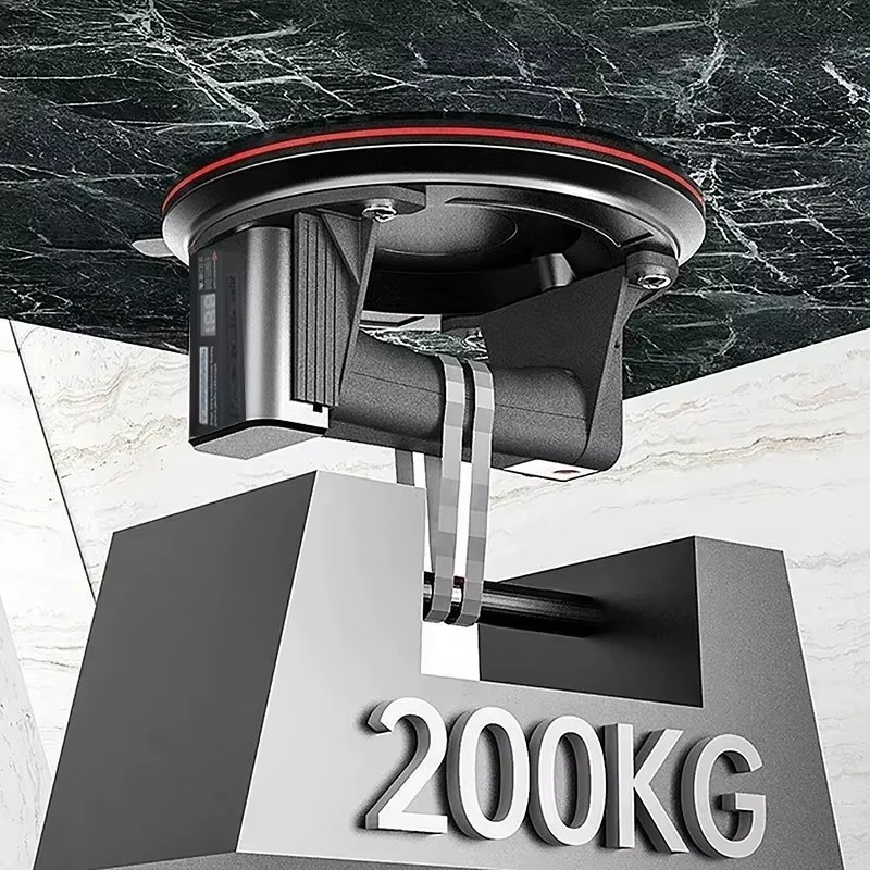 High Quality 8 inch Electric Vacuum Suction Cup Gripster Double Layer Rubber LED Display Heavy Lifting Tools For Glass Ceramic Tile listing photo 2
