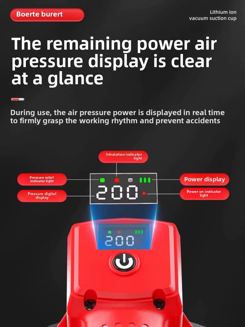 110V/220V Rechargeable Vacuum Electric Suction Cup Gripster Auto Air Replenish for Tile Glass Heavy Duty Fixator QCB listing photo 4