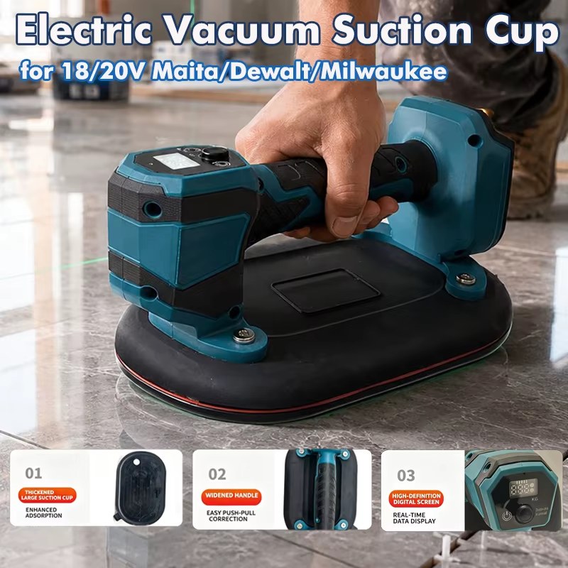 Electric Vacuum Suction Cup Gripster Heavy Duty Vacuum Lifter for Granite Tile Glass Wood Stone for Mai Ta/De Walt/Mil Waukee 18V Battery listing photo 2