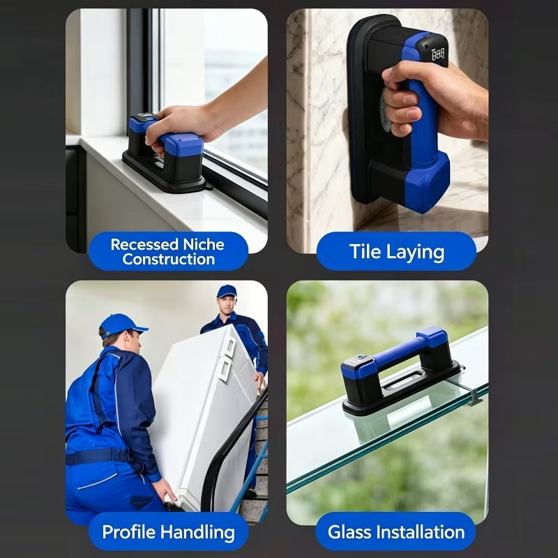Narrow Strips Mini Electric Vacuum Suction Cup Gripster for Tiles Glass Lifting Tools 120kg Bearing Capacity Heavy Duty Air Pump Lifter listing photo 3