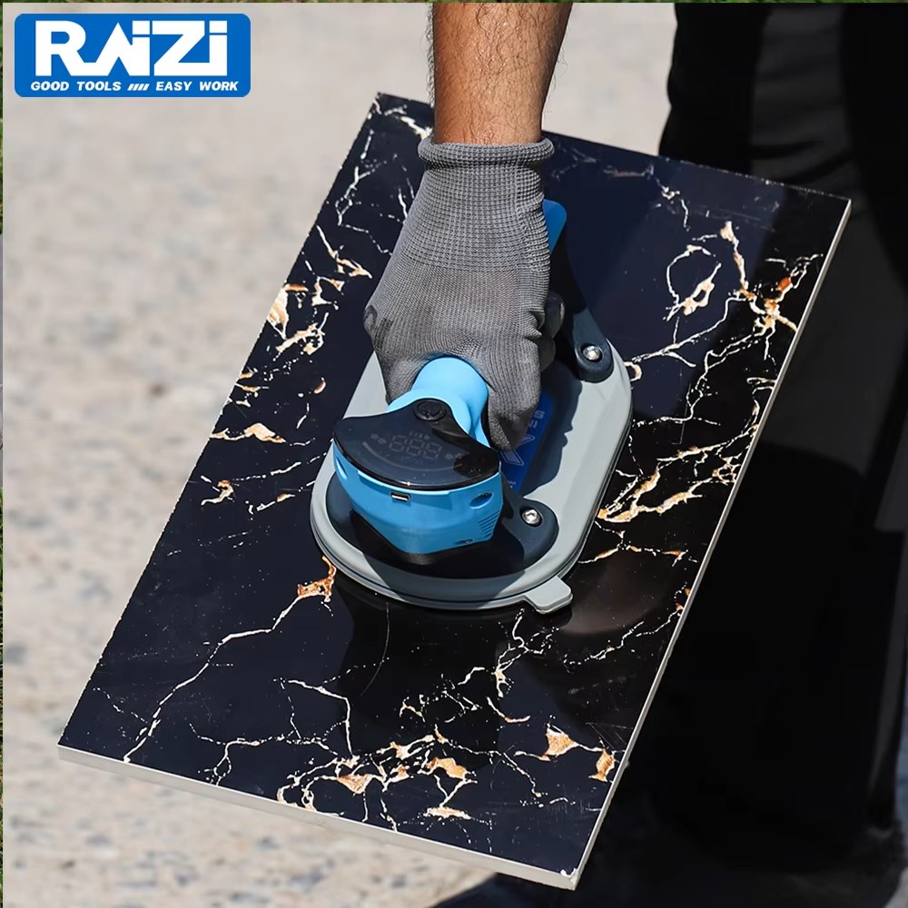 RAIZI X3 Intelligent Rechargable Digital Display Electric Vacuum Suction Cup Gripster 140KG Lifter for Granite Glass Tile Smooth Matte listing photo 5