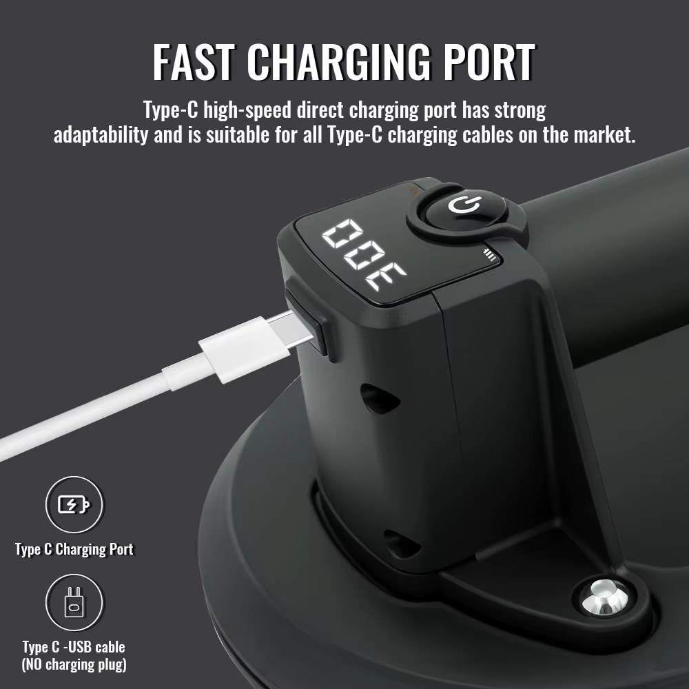 2025 New 300Kg Intelligent Display Industrial Grade Electric Vacuum Suction Cup Gripster Heavy Duty Lifter For Granite Tile Glass listing photo 4