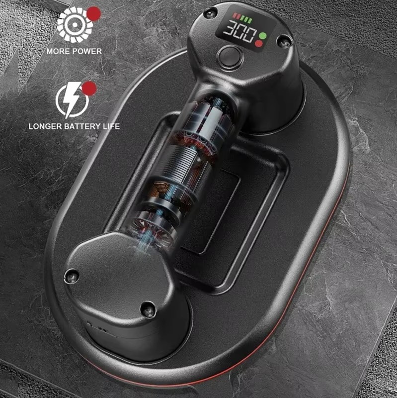 Intelligent Display Industrial Grade Electric Vacuum Suction Cup Gripster 300KG Load Heavy Duty Granite Tile Glass Lifter 4000mAh Battery listing photo 3