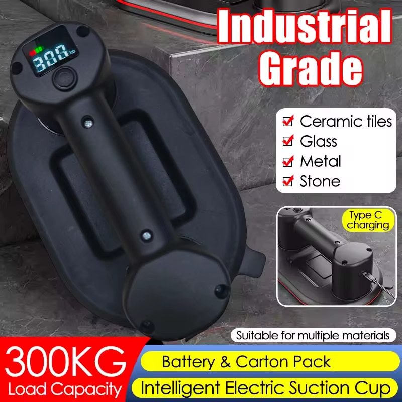Intelligent Display Industrial Grade Electric Vacuum Suction Cup Gripster 300KG Load Heavy Duty Granite Tile Glass Lifter listing photo 2