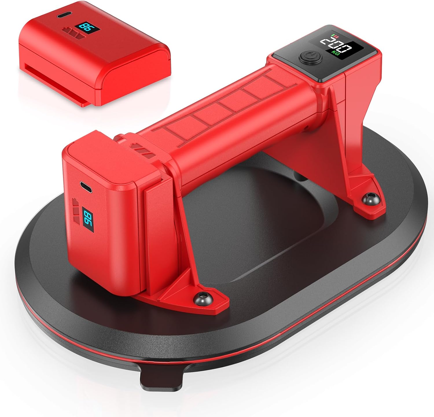 16V MAX Cordless Heavy Duty Vacuum Suction Cup Lifter Gripster, 440 lbs Load Electric Suction Cups for Glass Tile Granite Window Lifting & Moving