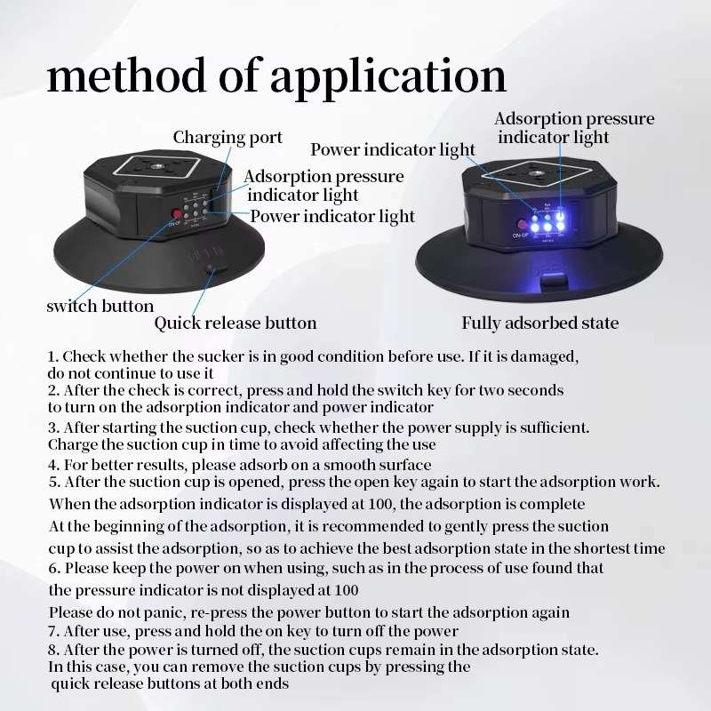 Manual Car Camera Suction Cup Aluminum Alloy Base Suction Cup Glass Sucker Vacuum Pump Suction Cup Gripster,Electric Automatic Sucker listing photo 5
