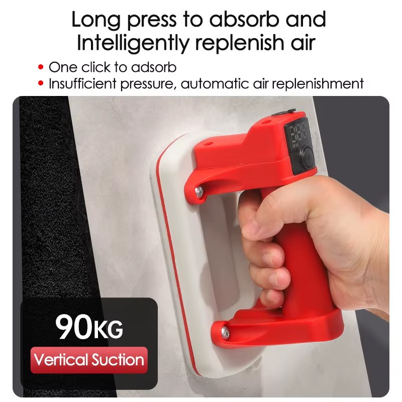 Industrial Grade Electric Vacuum Suction Cup Gripster 90KG Load Intelligent Digital Display Vacuum Air Pump Lifter for Glass Granite Tile listing photo 2