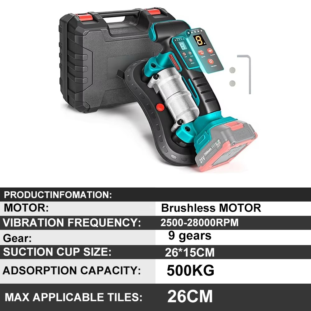 YEARTOP 500KG 9 Gear Tile Tiling Machine Suction Cup Gripster Tile Vibration Leveling Tile Laying Vibrating Tool For Makita 18V Battery listing photo 3
