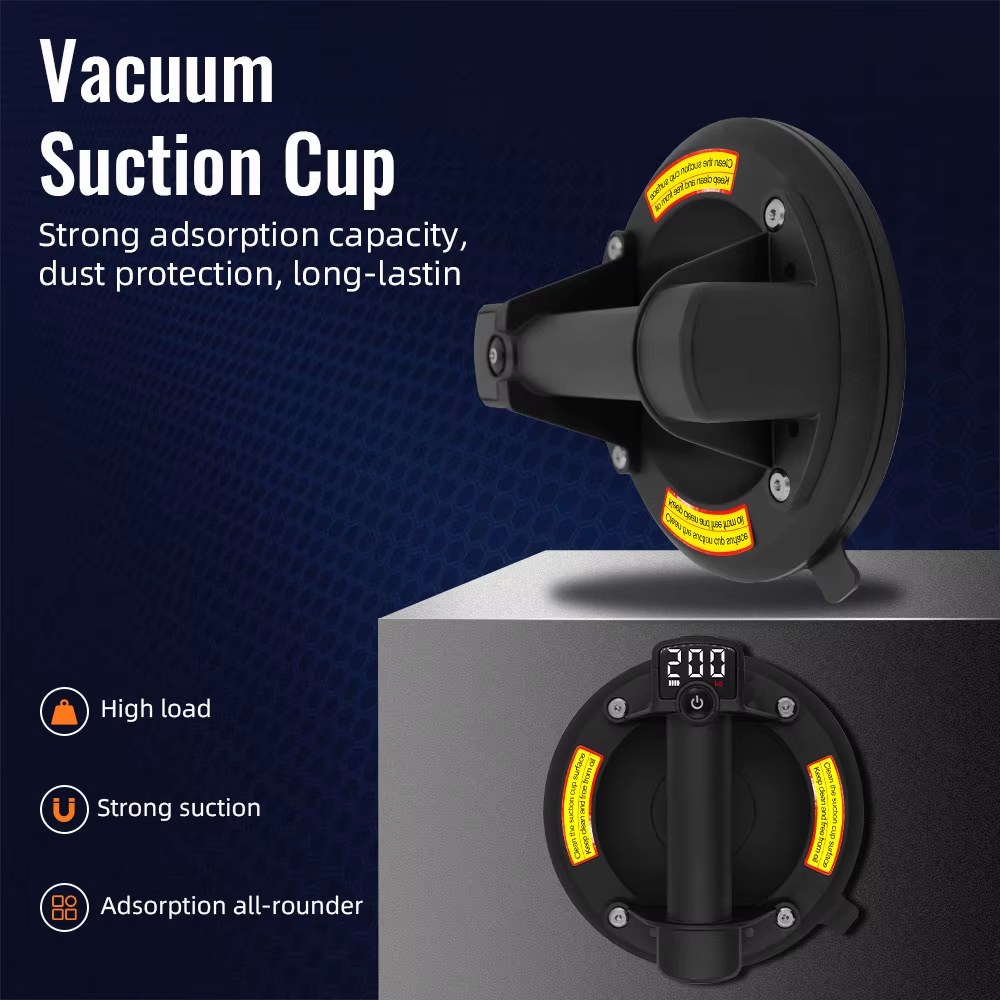 200KG 1800 Mah Load Electric Vacuum Suction Cup Display Heavy-Duty Hand-held Strong Suckers Air Pump Granite Glass Tile Gripster Lifter listing photo 2