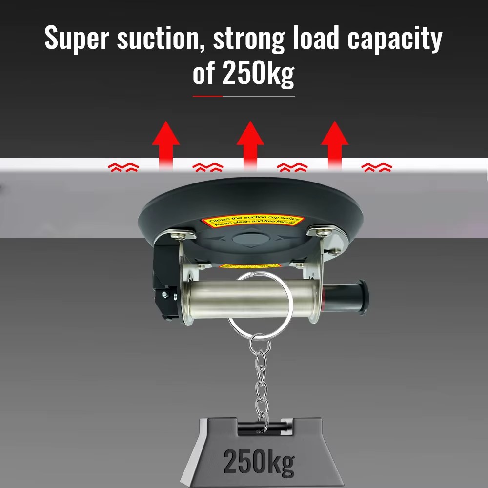 New 250KG vacuum suction cup gripster stainless steel metal handle strong hand pump suction cup lifting magnet handling tool