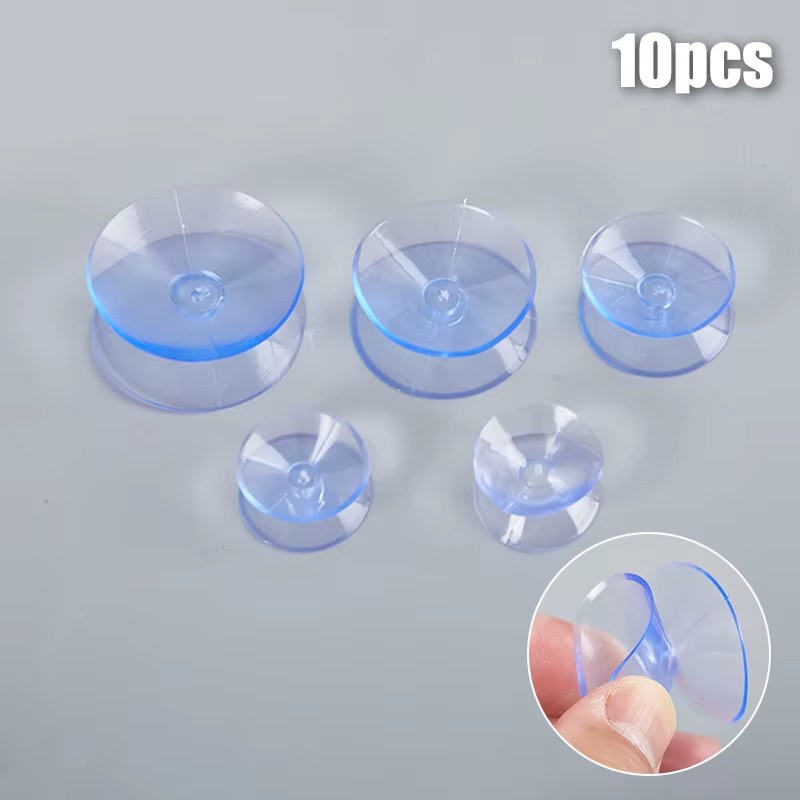 10Pcs/lot Pvc Transparent Double Sided Suction Cup-Sucker Pads For Glass Plastic Cup Strong Vacuum Gripster Non-slip Suckers