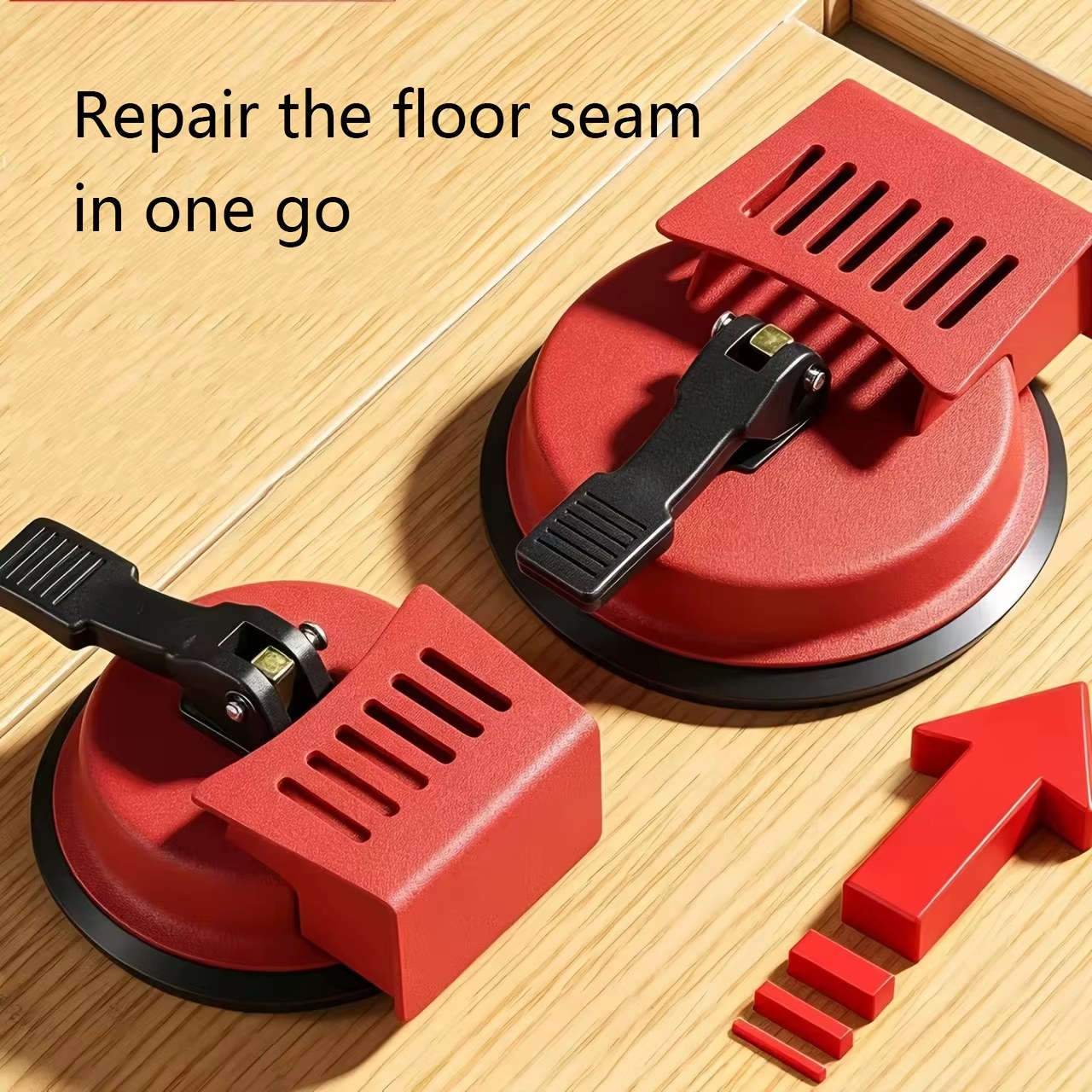 Heavy Duty Floor Gap Fixer Tool with Suction Cup Gripster, Industrial Grade Laminate Flooring Repair Kit for Vinyl Plank & Wood Floors listing photo 4