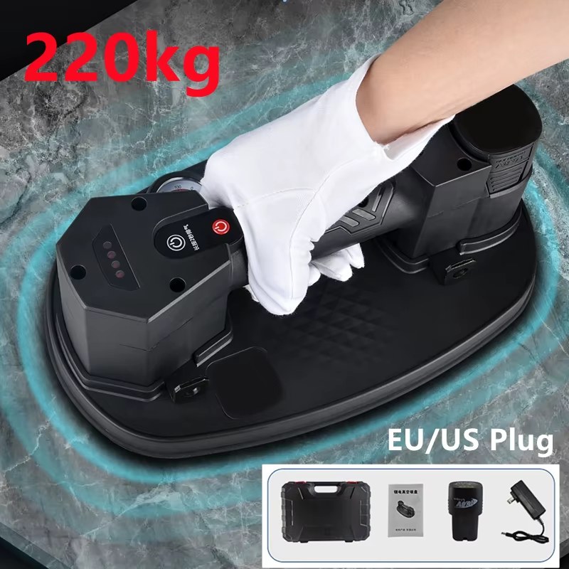 220kg Load Electric Vacuum Suction Cup Gripster Heavy Lifter Display Granite Glass Tile Sucker Air Pump Lifting Tool with Battery Charger listing photo 2