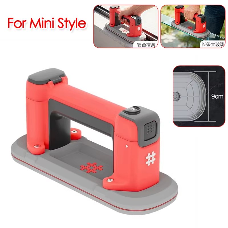 24x9cm Mini Electric Suction Cup Gripster 120kg LED Intelligent DisplayVacuum Lifting Cup for Granite Tile Glass Narrow Strips Materials