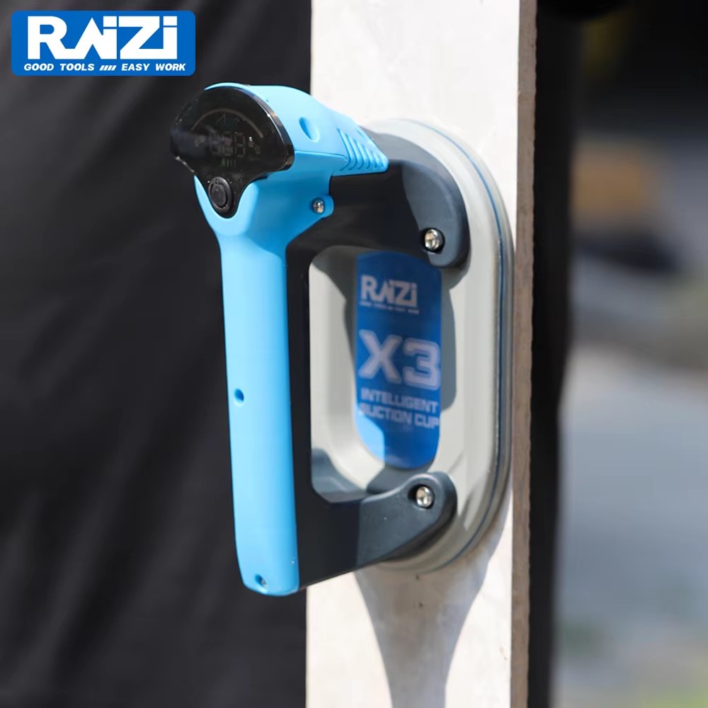 RAIZI X3 Intelligent Rechargable Digital Display Electric Vacuum Suction Cup Gripster 140KG Lifter for Granite Glass Tile Smooth Matte listing photo 3