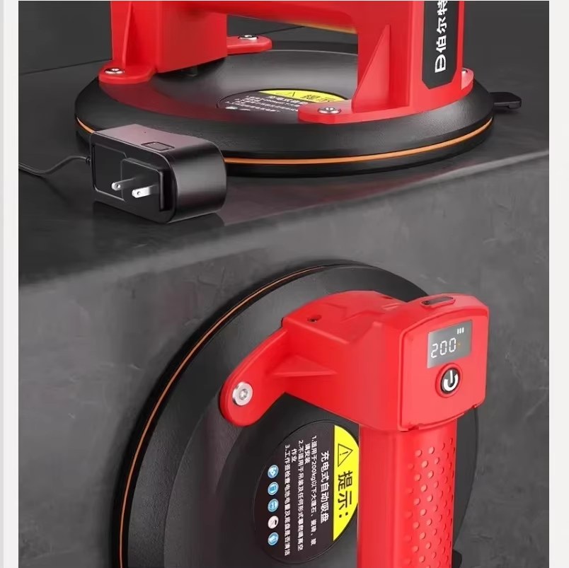 110V/220V Rechargeable Vacuum Electric Suction Cup Gripster Auto Air Replenish for Tile Glass Heavy Duty Fixator DDC