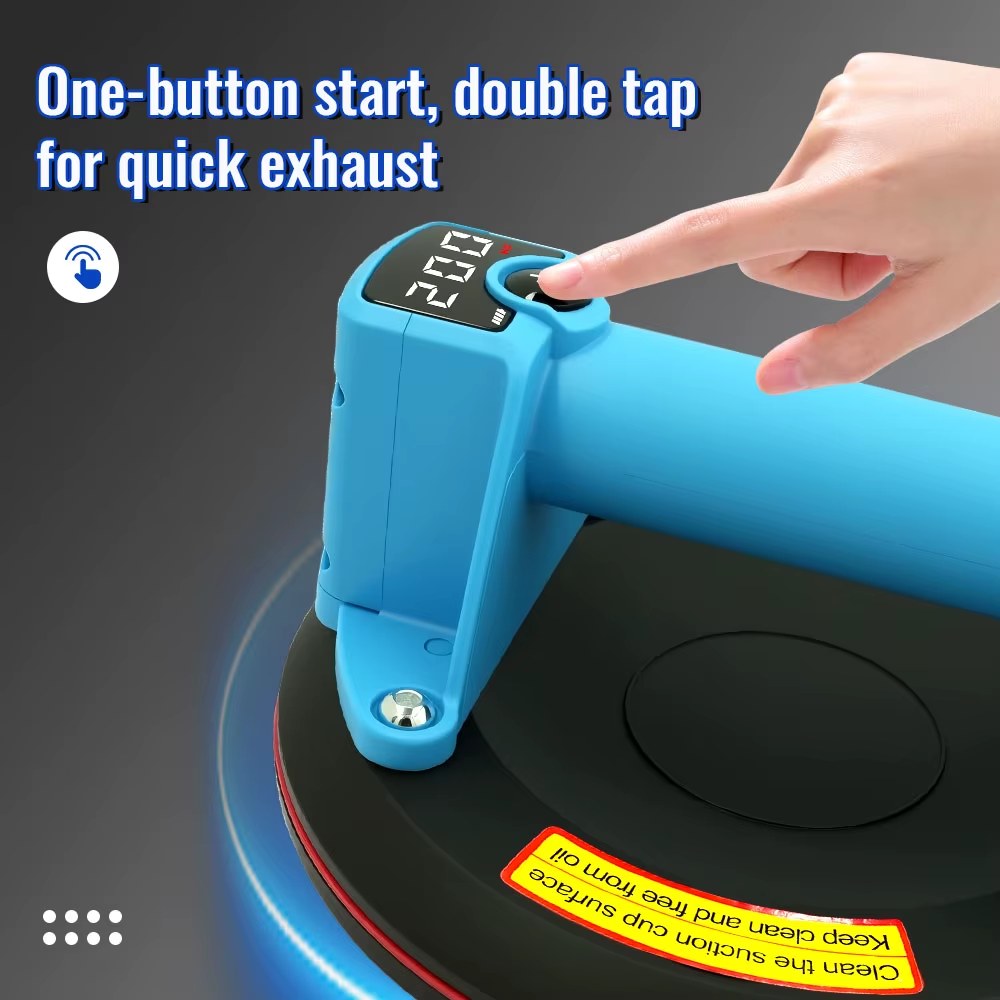 Long Battery Life 200kg Load P5 Electric Chargeable Vacuum Suction Cup Gripster with One-button Adsorption for Handling Glass Marble T listing photo 3