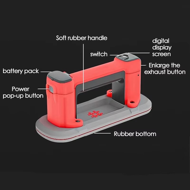 24x9cm Mini Electric Suction Cup Gripster 120kg LED Intelligent DisplayVacuum Lifting Cup for Granite Tile Glass Narrow Strips Materials listing photo 5