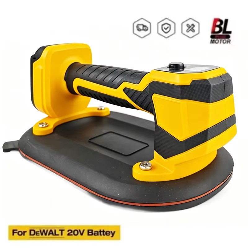 Electric Vacuum Suction Cup Gripster Heavy Duty Vacuum Lifter for Granite Tile Glass Wood Stone for Dewalt（Without battery）
