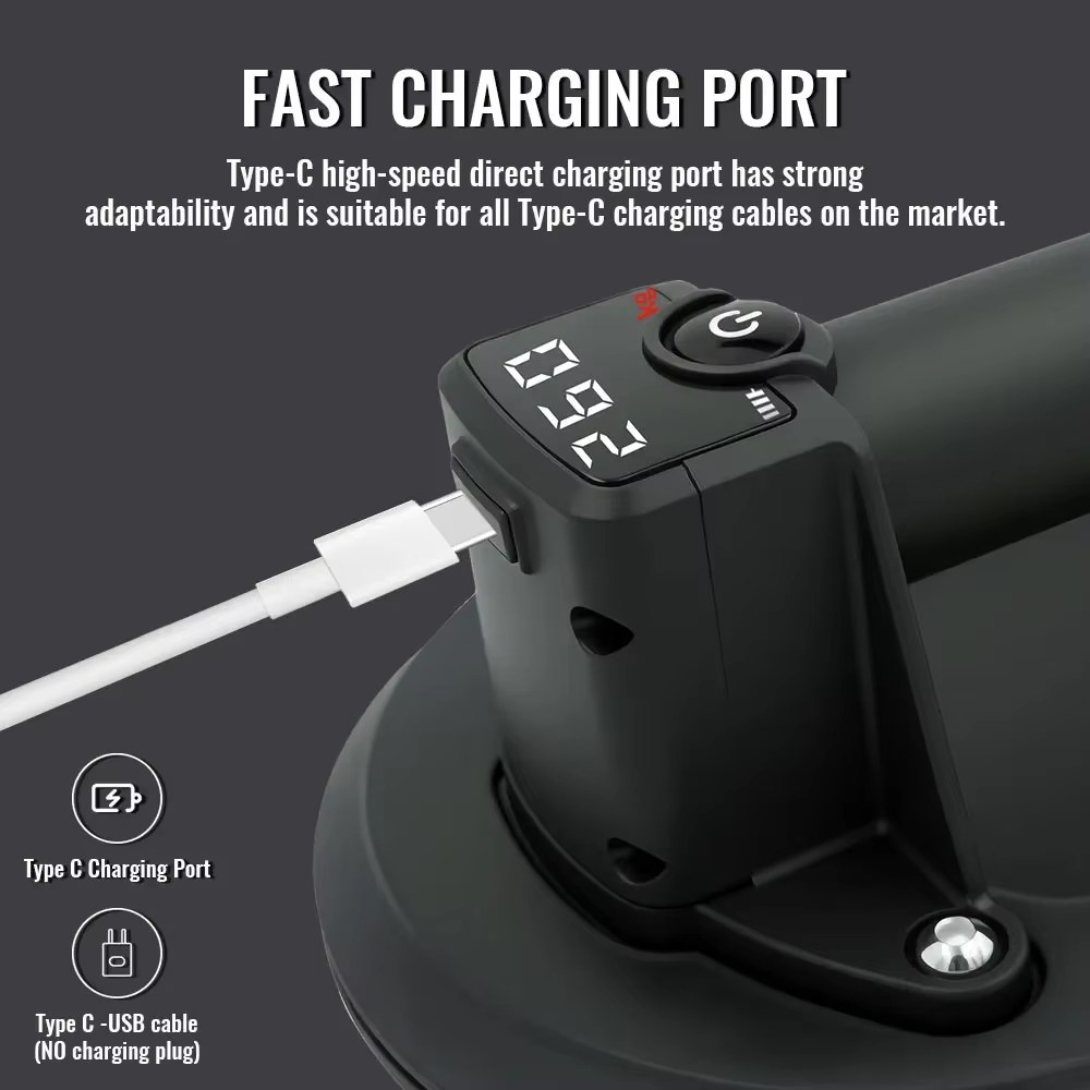 260KG Load Large Electric Vacuum Suction Cup Gripster Display Heavy-Duty Hand-held Strong Suckers Air Pump Granite Glass Tile Lifter listing photo 4