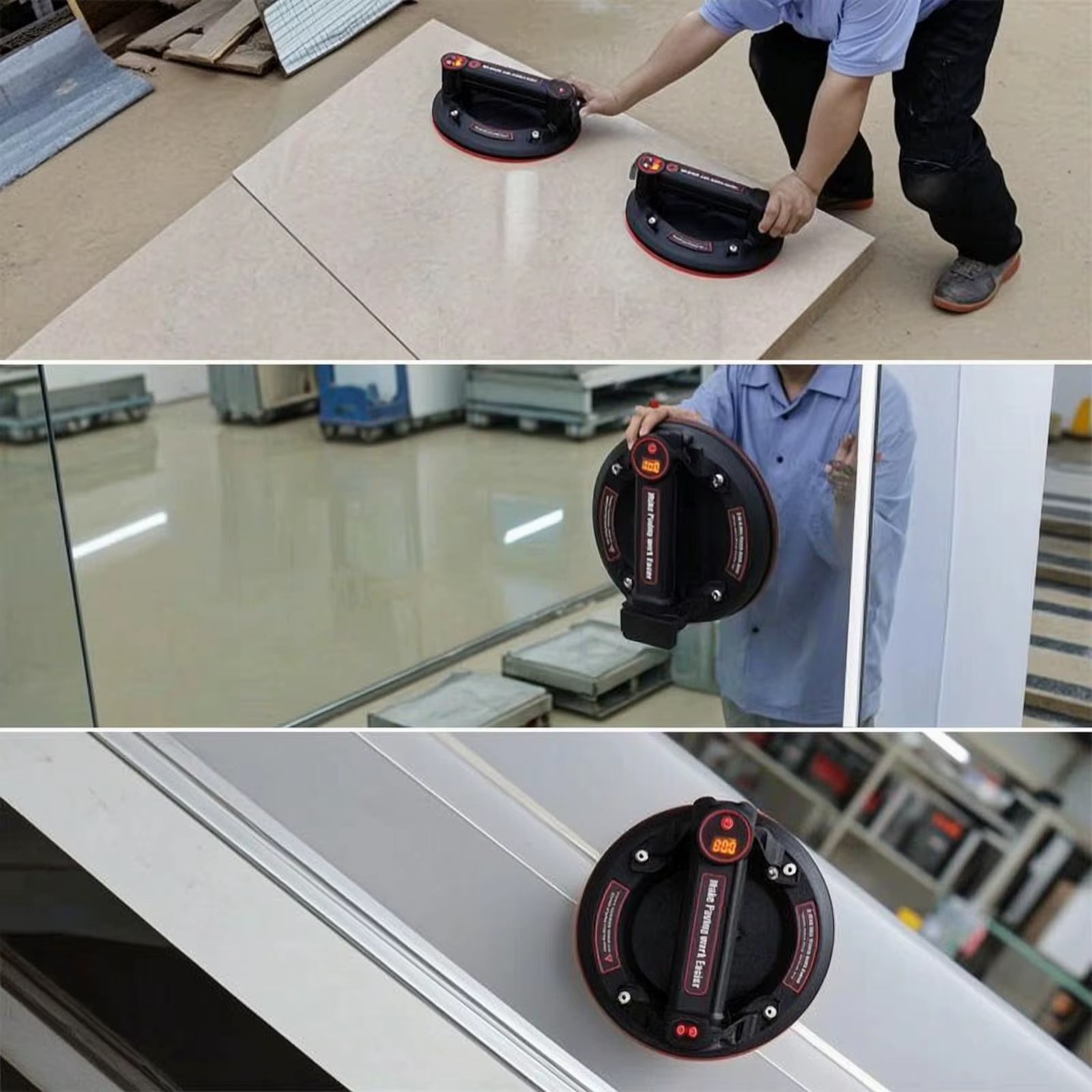 Battery Powered Glass Lifter Portable Electric Suction Cup Vacuum Suction Cup Gripster with Handle Easy to Use Lifting Tool Labor-Saving listing photo 3
