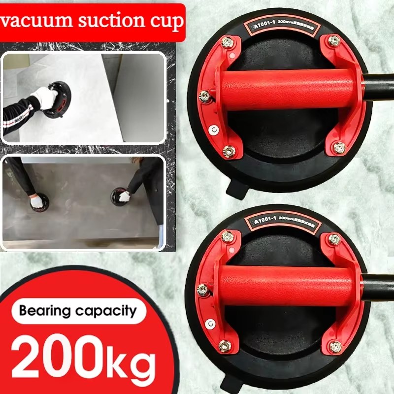 New Vacuum Suction Cup Gripster 200kg Loading Capacity Heavy Duty Vacuum Spreader for Tile Adsorption Glass Granite Lifting 8 Inch Cup