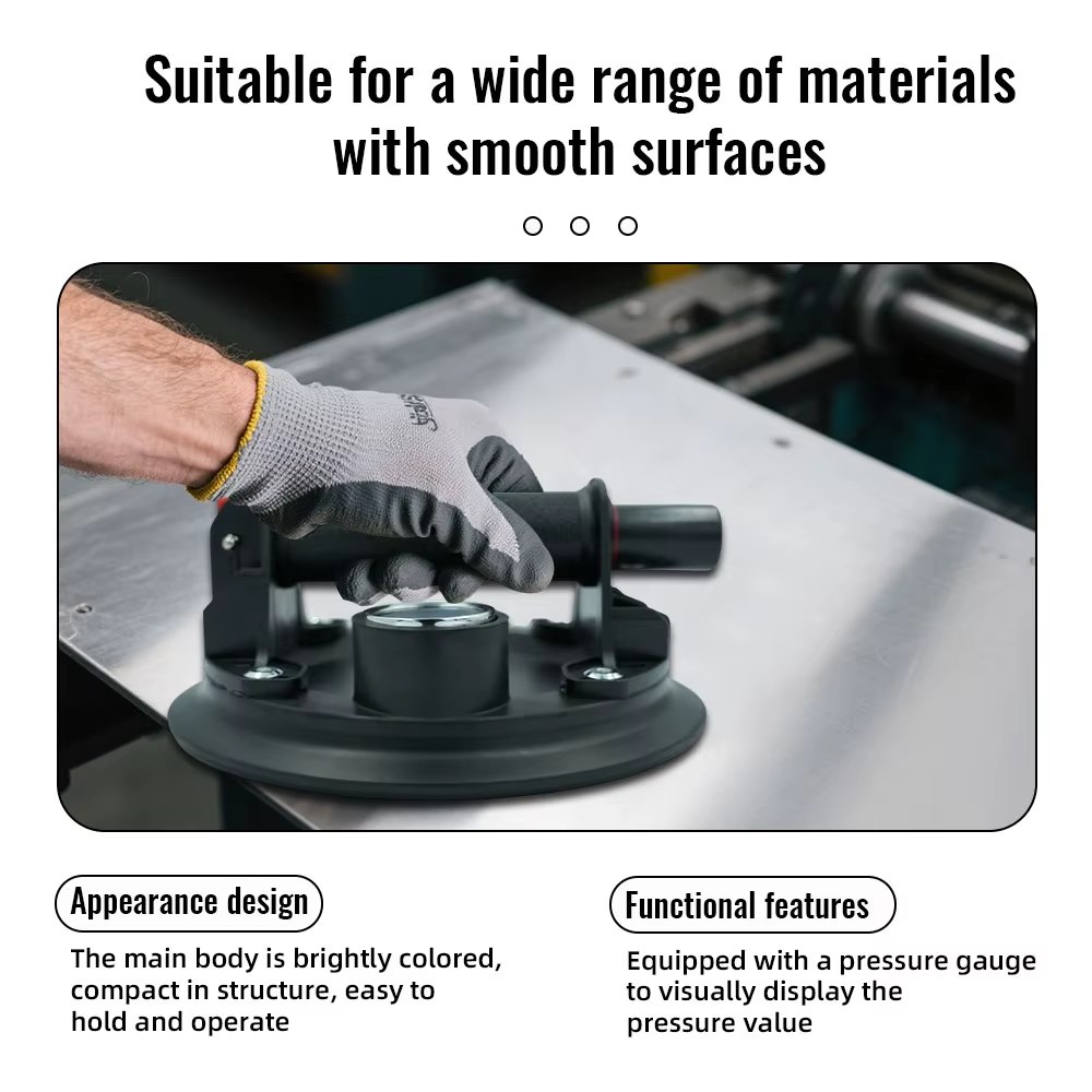 Manual vacuum lift 8-inch 250KG heavy-duty fiberglass stone vacuum suction cup gripster lift pump suitable for glass tiles, etc listing photo 5