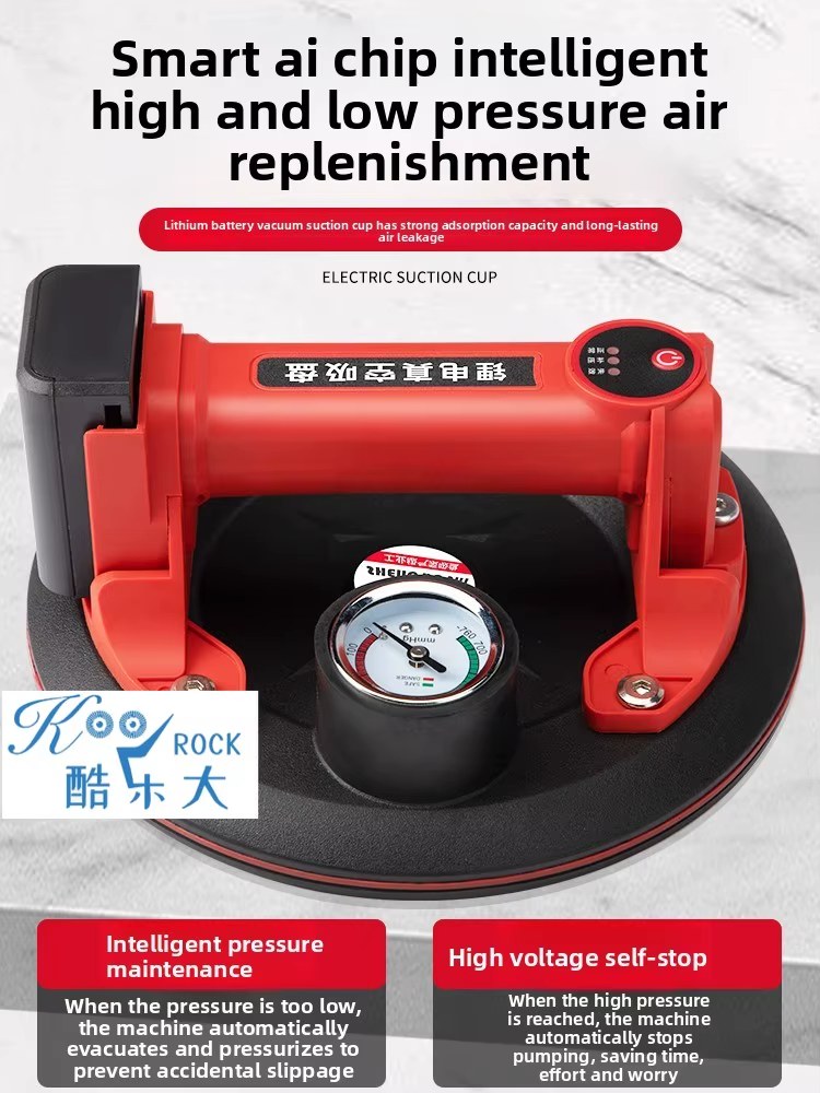 Electric Vacuum Lifter Gripster Heavy Duty Lithium Battery Powered Automatic Air Replenishment for Tile Floor Glass