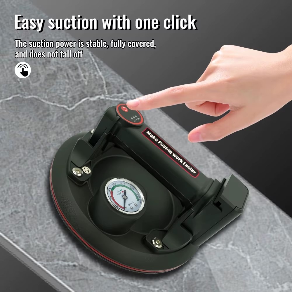 8-inch vacuum electric suction cup gripster with pressure gauge, large capacity lithium battery for convenient and practical operation listing photo 3