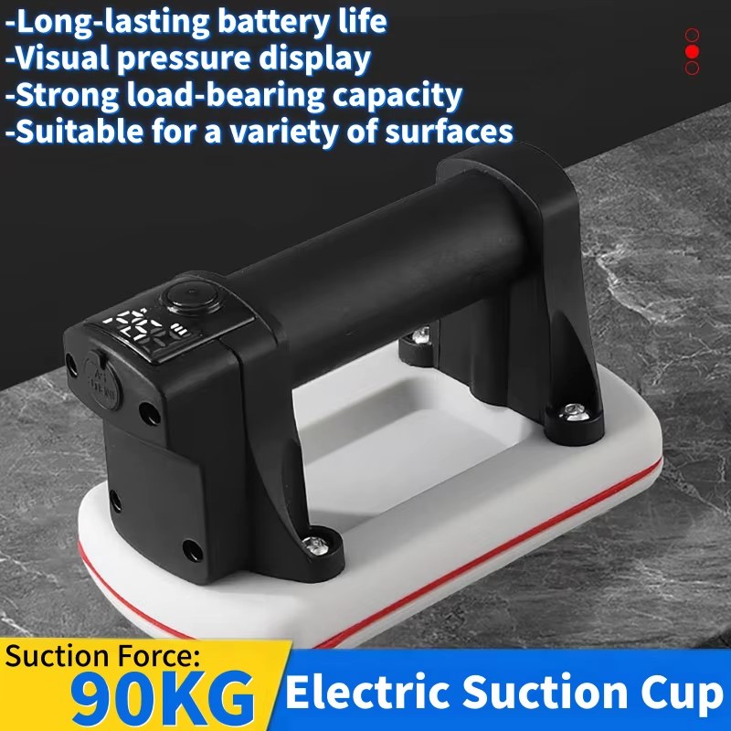 90KG Intelligent Digital Display High-Power Electric Suction Cup Electric Vacuum Suction Cup Gripster For Glass Granite Tile Lifting Tool