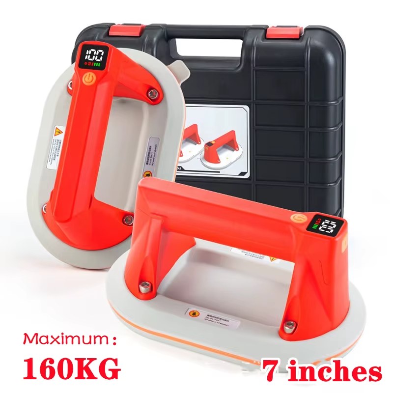160kg Electric Vacuum Suction Cup Bearing Capacity Heavy Duty Vacuum Gripster Lifter for Granite Tile Glass Manual Lifting Powerful