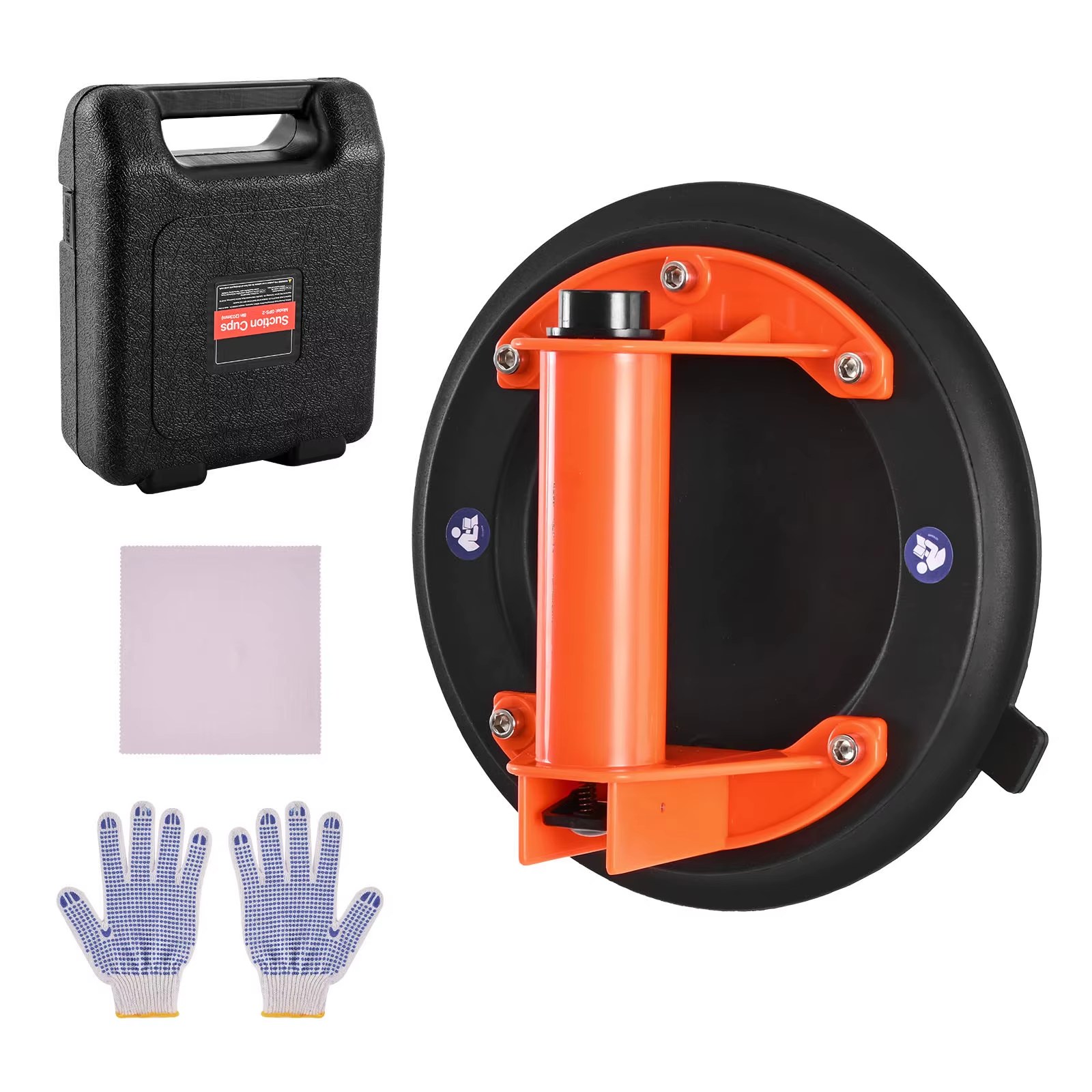SucceBuy 1/2PCS 8in Vacuum Suction Cup Gripster 400LBS Vacuum Glass Lifter with ABS Handle Tile Suction Cup for Lifting Granite Drywall