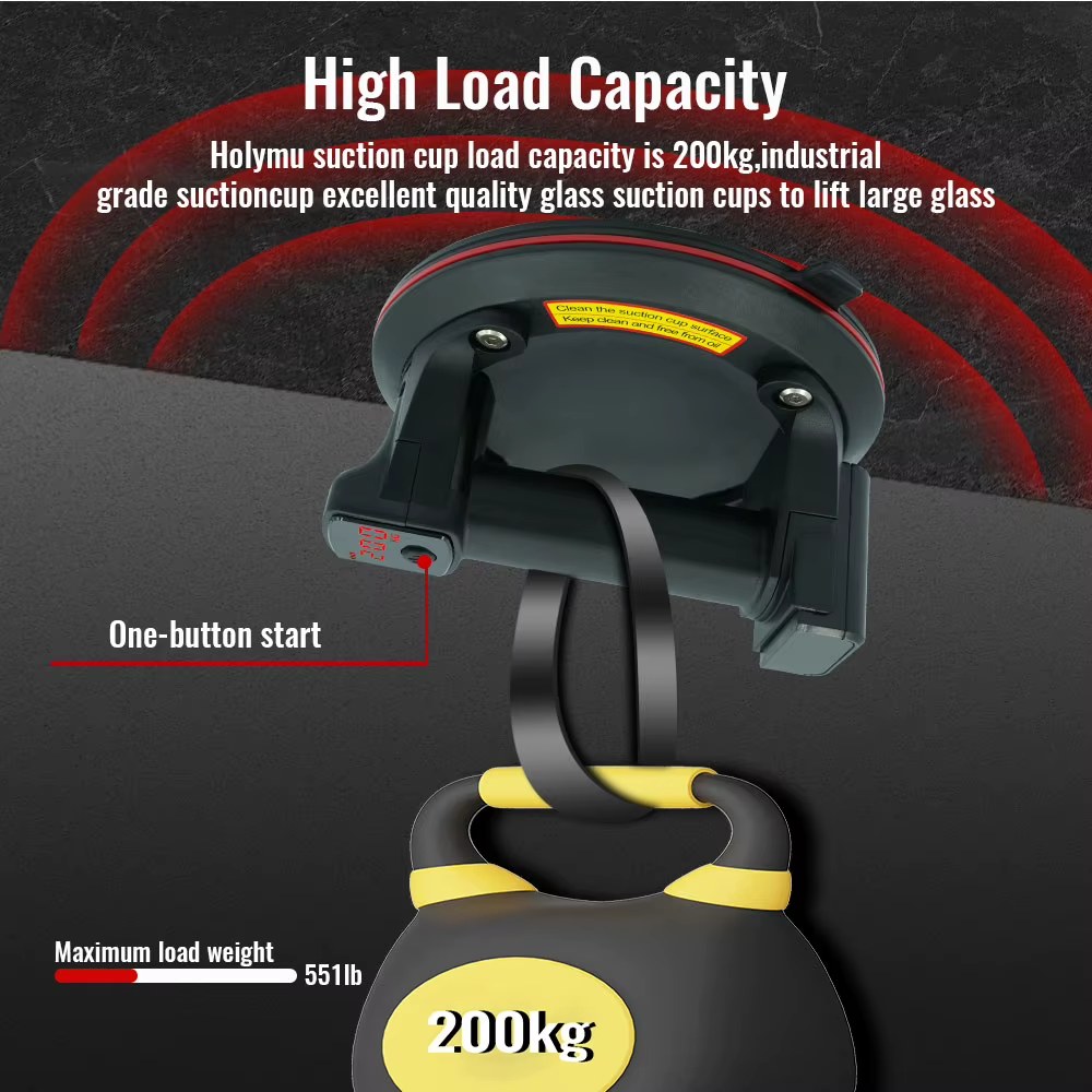 Portable Electric Electric Suction Lifter 200KG Capacity Powerful Industrial Suction Cup Gripster for Granite Glass Tile listing photo 3