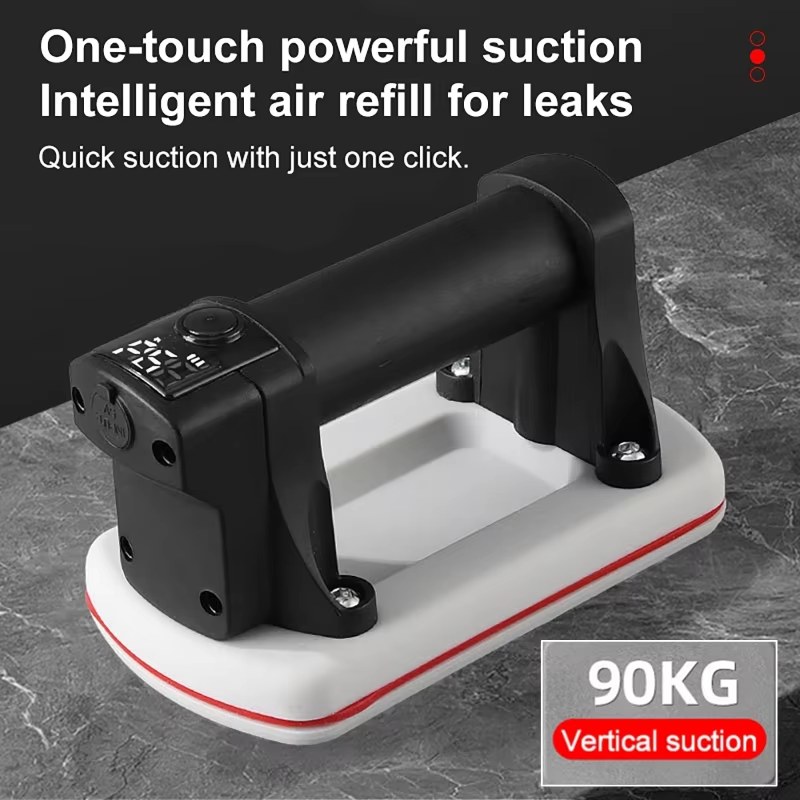 Intelligent Digital Display High-Power Electric Suction Cup One-Click Start Vacuum Air Pump Force 90KG Glass Tile Gripster Suction Cup listing photo 5