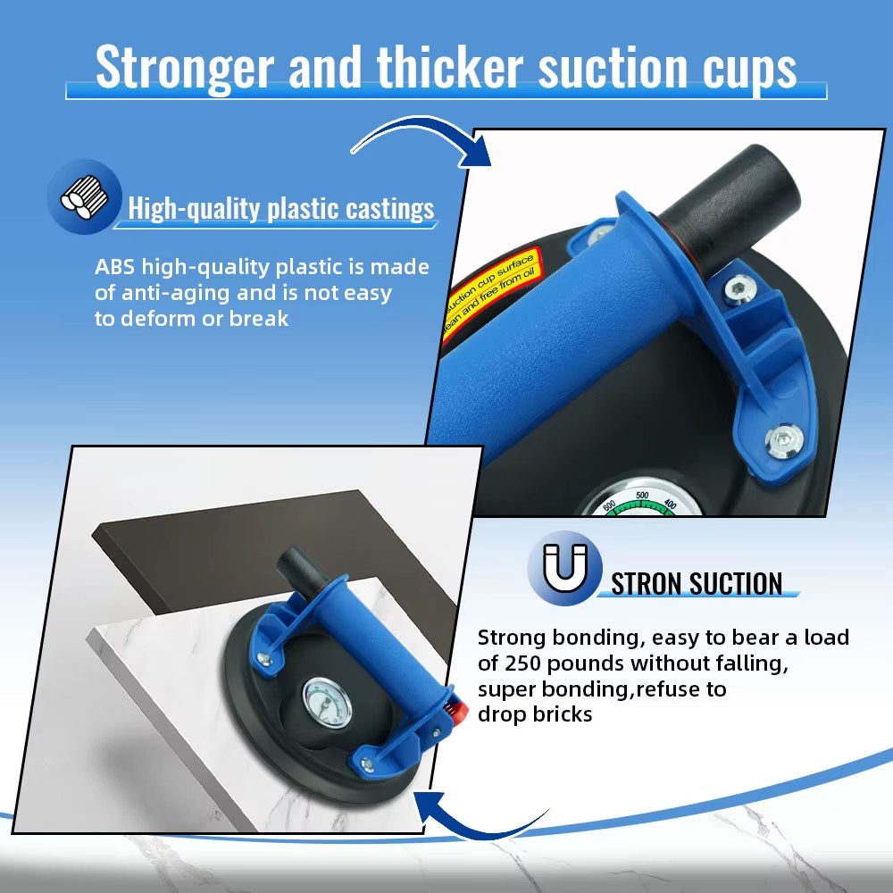 250KG Heavy Duty Vacuum Suction Cup 8 Inch Industrial Gripster Lifter for Granite Marble Tile Glass Lifting listing photo 4