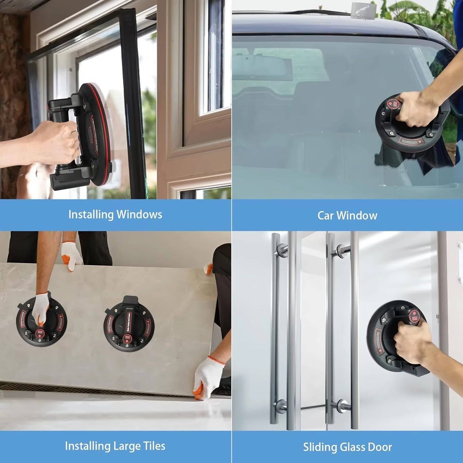 Motorized glass gripster suction cups, 8-inch vacuum removable battery suction cups, convenient and practical, handling listing photo 2