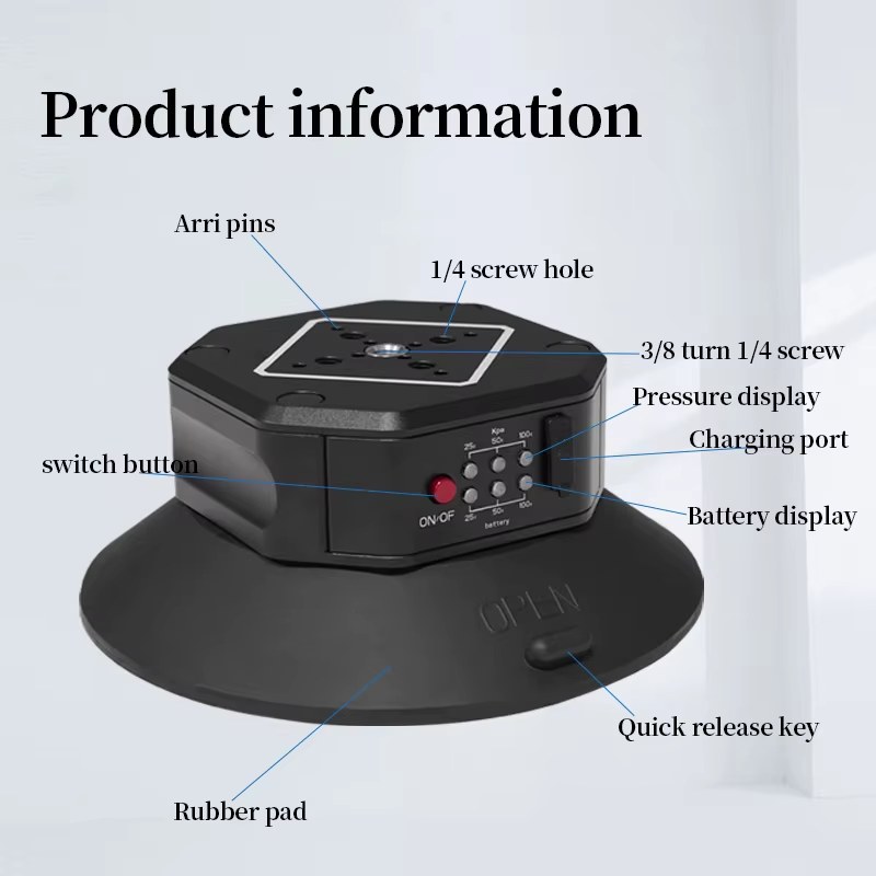 Manual Car Camera Suction Cup Aluminum Alloy Base Suction Cup Glass Sucker Vacuum Pump Suction Cup Gripster,Electric Automatic Sucker listing photo 3