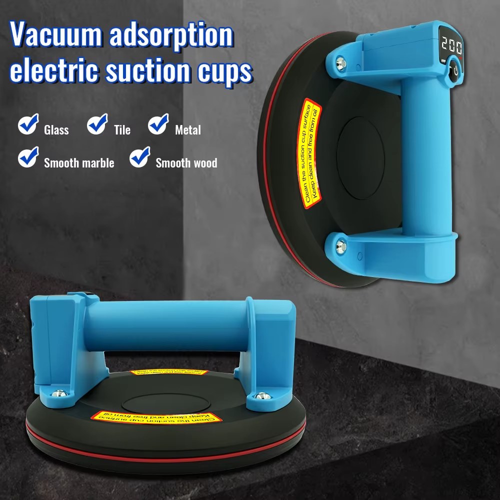 Long Battery Life 200kg Load P5 Electric Chargeable Vacuum Suction Cup Gripster with One-button Adsorption for Handling Glass Marble T