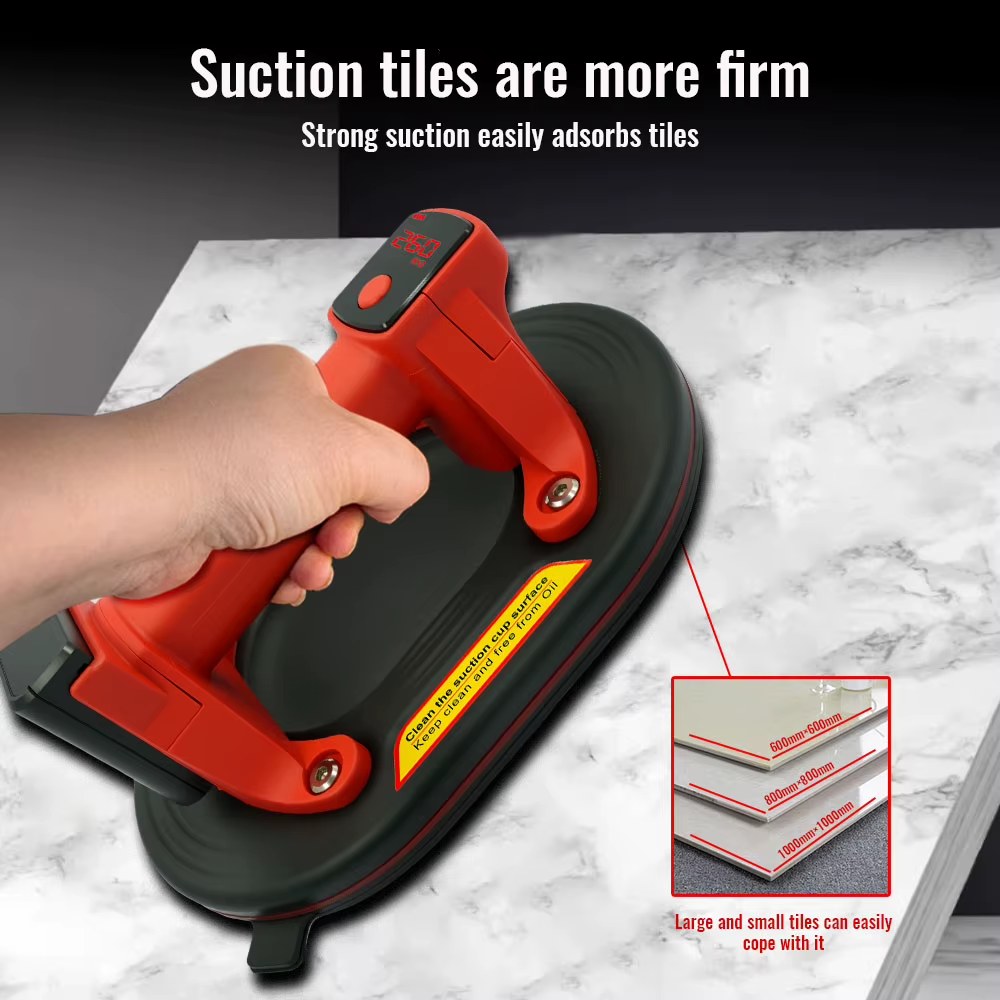 Intelligent Display 260KG Load Electric Vacuum Suction Cup Gripster Industrial Grade 2026 New Heavy Duty Granite Tile Glass Lifter